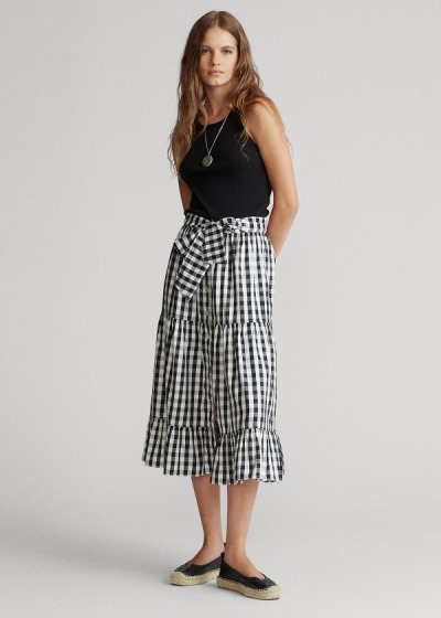 Women's Polo Ralph Lauren Tiered Silk Skirts | 629847FNZ